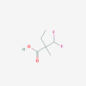 molecular formula C6H10F2O2 B13512391 2-(Difluoromethyl)-2-methylbutanoicacid 
