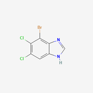 molecular formula C7H3BrCl2N2 B13512418 7-Bromo-5,6-dichloro-1h-1,3-benzodiazole 