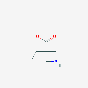molecular formula C7H13NO2 B13512443 Methyl 3-ethylazetidine-3-carboxylate 