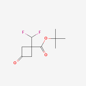 molecular formula C10H14F2O3 B13512459 Tert-butyl 1-(difluoromethyl)-3-oxocyclobutane-1-carboxylate 