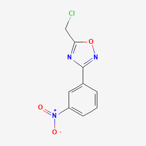 molecular formula C9H6ClN3O3 B1351246 5-(Chloromethyl)-3-(3-nitrophenyl)-1,2,4-oxadiazole CAS No. 6595-78-4