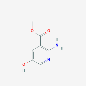 molecular formula C7H8N2O3 B13512469 Methyl 2-amino-5-hydroxynicotinate 