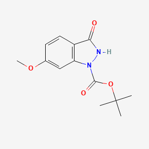 molecular formula C13H16N2O4 B13512485 tert-Butyl 3-hydroxy-6-methoxy-1H-indazole-1-carboxylate 