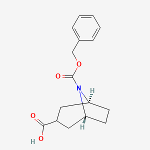 molecular formula C16H19NO4 B13512491 8-(Benzyloxycarbonyl)-8-azabicyclo[3.2.1]octane-3-carboxylic acid 