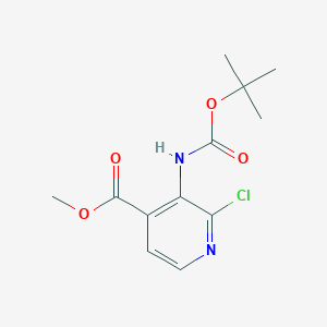 molecular formula C12H15ClN2O4 B13512560 Methyl 3-((tert-butoxycarbonyl)amino)-2-chloroisonicotinate 