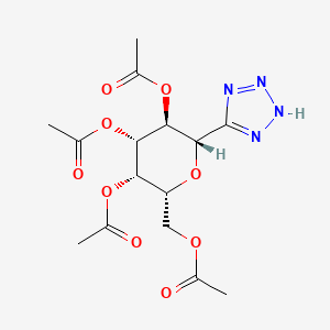 molecular formula C15H20N4O9 B1351257 [(2R,3S,4R,5S,6S)-3,4,5-三乙酰氧基-6-(2H-四唑-5-基)氧杂环-2-基]甲基乙酸酯 CAS No. 64714-42-7