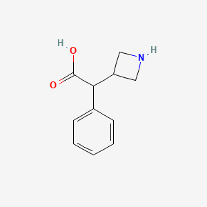 molecular formula C11H13NO2 B13512595 2-(Azetidin-3-yl)-2-phenylacetic acid 