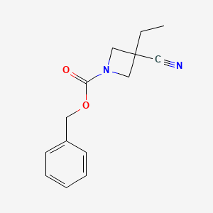 molecular formula C14H16N2O2 B13512601 Benzyl 3-cyano-3-ethylazetidine-1-carboxylate 