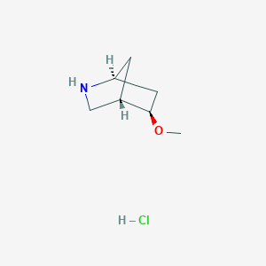 molecular formula C7H14ClNO B13512608 rac-(1R,4R,5S)-5-methoxy-2-azabicyclo[2.2.1]heptane hydrochloride, exo 