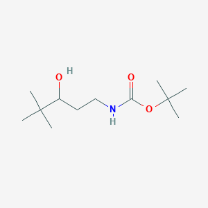 molecular formula C12H25NO3 B13512619 tert-butyl N-(3-hydroxy-4,4-dimethylpentyl)carbamate 