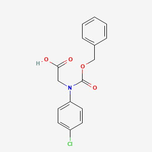 molecular formula C16H14ClNO4 B13512631 N-((Benzyloxy)carbonyl)-N-(4-chlorophenyl)glycine 