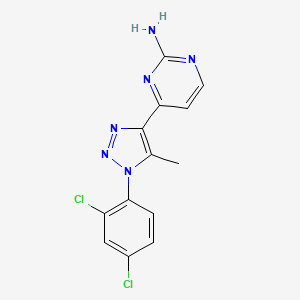 molecular formula C13H10Cl2N6 B1351264 4-[1-(2,4-Dichlorophenyl)-5-methyltriazol-4-yl]pyrimidin-2-amine 