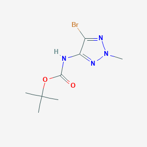 molecular formula C8H13BrN4O2 B13512656 tert-butyl N-(5-bromo-2-methyl-2H-1,2,3-triazol-4-yl)carbamate 