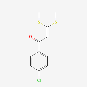 molecular formula C11H11ClOS2 B1351268 1-(4-Chlorophenyl)-3,3-bis(methylsulfanyl)prop-2-en-1-one CAS No. 41467-26-9