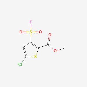 molecular formula C6H4ClFO4S2 B13512683 Methyl 5-chloro-3-(fluorosulfonyl)thiophene-2-carboxylate 