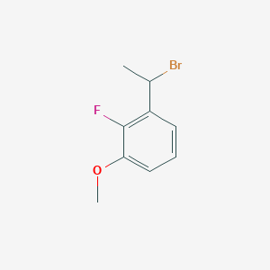 molecular formula C9H10BrFO B13512702 1-(1-Bromoethyl)-2-fluoro-3-methoxybenzene 