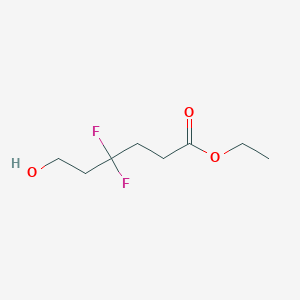 molecular formula C8H14F2O3 B13512752 Ethyl 4,4-difluoro-6-hydroxyhexanoate 