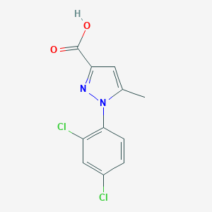 molecular formula C11H8Cl2N2O2 B135128 1-(2,4-dichlorophenyl)-5-methyl-1H-pyrazole-3-carboxylic acid CAS No. 126067-88-7