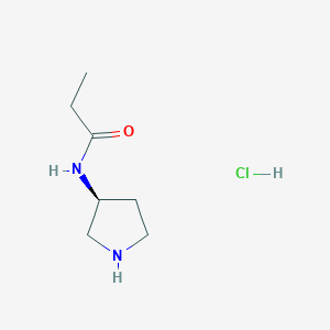molecular formula C7H15ClN2O B13512827 N-[(3S)-pyrrolidin-3-yl]propanamide hydrochloride 