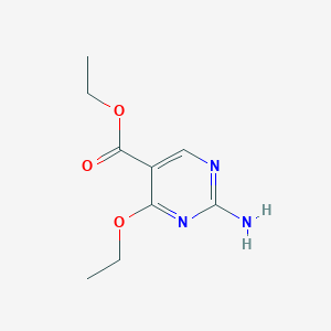 molecular formula C9H13N3O3 B13512828 Ethyl2-amino-4-ethoxypyrimidine-5-carboxylate 