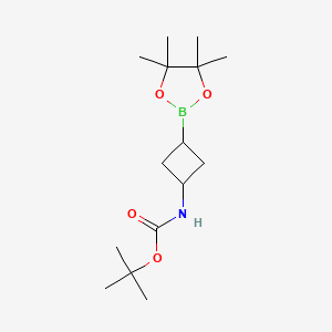 molecular formula C15H28BNO4 B13512872 tert-butyl N-[3-(tetramethyl-1,3,2-dioxaborolan-2-yl)cyclobutyl]carbamate 