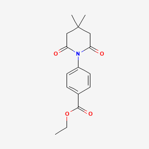 molecular formula C16H19NO4 B1351290 Ethyl 4-(4,4-dimethyl-2,6-dioxopiperidin-1-yl)benzoate CAS No. 279692-23-8