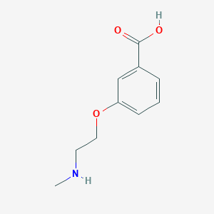 molecular formula C10H13NO3 B13512905 3-[2-(Methylamino)ethoxy]benzoic acid 