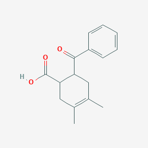 molecular formula C16H18O3 B1351291 6-Benzoyl-3,4-dimethylcyclohex-3-ene-1-carboxylic acid CAS No. 93015-58-8