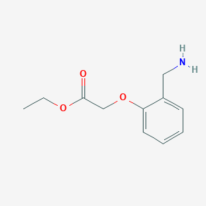 molecular formula C11H15NO3 B13512920 Ethyl 2-(2-(aminomethyl)phenoxy)acetate 