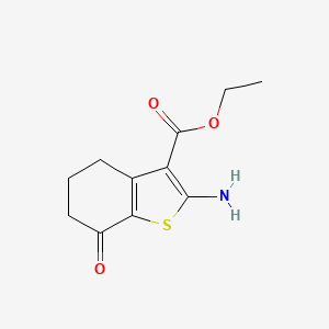 molecular formula C11H13NO3S B1351296 Ethyl 2-amino-7-oxo-4,5,6,7-tetrahydro-1-benzothiophene-3-carboxylate CAS No. 96334-44-0