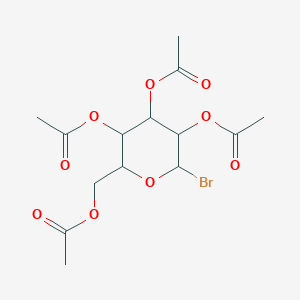 molecular formula C₁₄H₁₉BrO₉ B013513 2,3,4,6-Tetra-O-acetyl-alpha-D-galactopyranosyl bromide CAS No. 3068-32-4