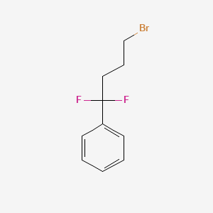 molecular formula C10H11BrF2 B13513019 (4-Bromo-1,1-difluorobutyl)benzene 
