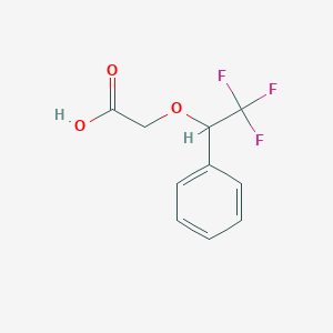 molecular formula C10H9F3O3 B1351305 2-(2,2,2-Trifluoro-1-phenylethoxy)acetic acid CAS No. 53623-80-6