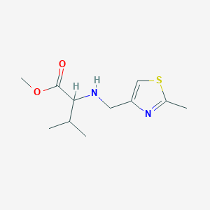 molecular formula C11H18N2O2S B13513059 Methyl ((2-methylthiazol-4-yl)methyl)valinate 