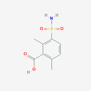 molecular formula C9H11NO4S B13513065 2,6-Dimethyl-3-sulfamoylbenzoic acid 
