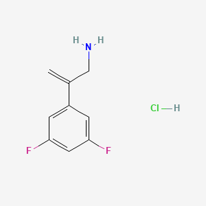 molecular formula C9H10ClF2N B13513071 2-(3,5-Difluorophenyl)prop-2-en-1-aminehydrochloride 