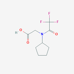 molecular formula C9H12F3NO3 B13513073 n-Cyclopentyl-n-(2,2,2-trifluoroacetyl)glycine 