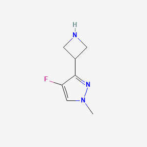 molecular formula C7H10FN3 B13513076 3-(3-Azetidinyl)-4-fluoro-1-methyl-1H-pyrazole 