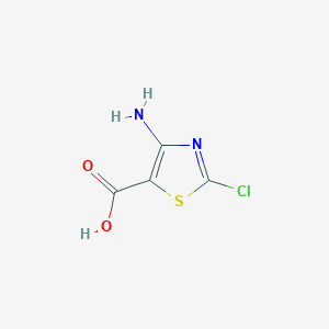 molecular formula C4H3ClN2O2S B13513078 4-Amino-2-chlorothiazole-5-carboxylic acid 