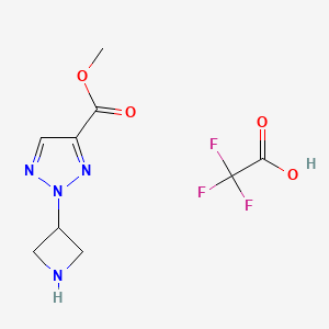molecular formula C9H11F3N4O4 B13513203 methyl2-(azetidin-3-yl)-2H-1,2,3-triazole-4-carboxylate,trifluoroaceticacid 