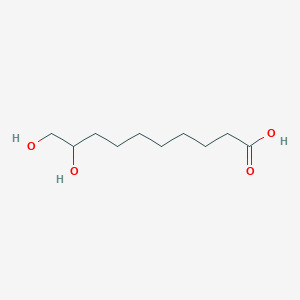 molecular formula C10H20O4 B13513208 9,10-Dihydroxydecanoic acid 