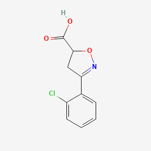 molecular formula C10H8ClNO3 B1351325 3-(2-氯苯基)-4,5-二氢异噁唑-5-羧酸 CAS No. 522615-29-8