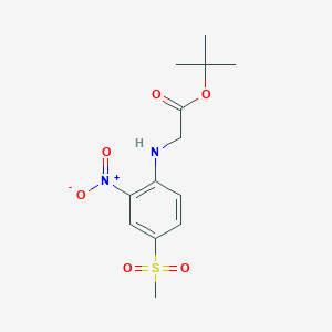 molecular formula C13H18N2O6S B13513253 Tert-butyl (4-methanesulfonyl-2-nitro-phenylamino)-acetate 