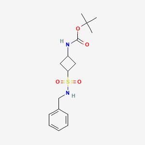molecular formula C16H24N2O4S B13513285 tert-butylN-[(1r,3r)-3-(benzylsulfamoyl)cyclobutyl]carbamate 