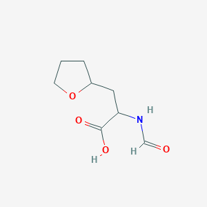 molecular formula C8H13NO4 B13513303 2-Formamido-3-(tetrahydrofuran-2-yl)propanoic acid 