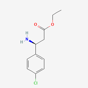 molecular formula C11H14ClNO2 B13513312 ethyl (3S)-3-amino-3-(4-chlorophenyl)propanoate 