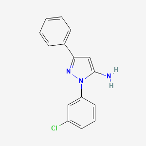 molecular formula C15H12ClN3 B1351332 1-(3-Chlorophenyl)-3-phenyl-1H-pyrazol-5-ylamine CAS No. 618098-26-3