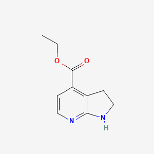 molecular formula C10H12N2O2 B13513365 ethyl 1H,2H,3H-pyrrolo[2,3-b]pyridine-4-carboxylate 