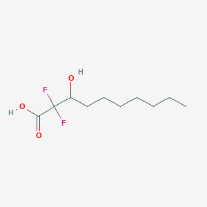 molecular formula C10H18F2O3 B13513378 2,2-Difluoro-3-hydroxydecanoic acid 