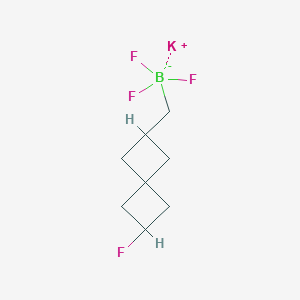 molecular formula C8H12BF4K B13513415 Potassium;trifluoro-[(2-fluorospiro[3.3]heptan-6-yl)methyl]boranuide 